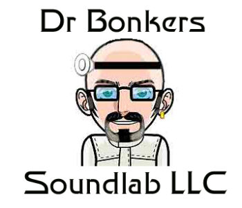 Dr Bonkers Soundlab LLC corporate logo with type 2017 all rights reserved