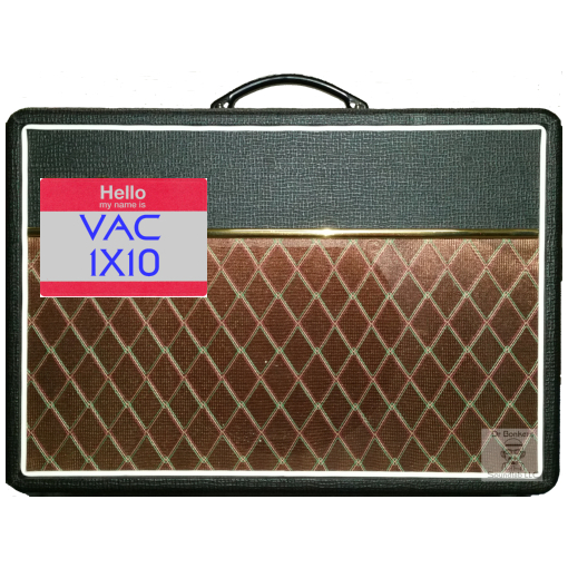 Dr Bonkers Guitar Cab-Oddities™ Volume 9: VAC 1X10 Guitar Cabinet IR impulse response file pack Based upon the Vox® AC10C1™ 1 X 10 Guitar Amp Cabinet including original 1X10 Celestion® VX10™ speaker front view