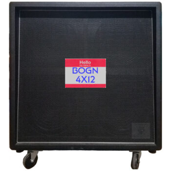 Front view of Dr Bonkers Guitar Cab-Oddities™ Volume 21: BOGN 4X12 Guitar Cab impulse response (IR) cab pack based on 2008 Bogner Amplification® Uberkab 412STU™ 210w Straight 4X12 Guitar Amp Cab. This cabinet included the 2 Celestion® Vintage 30™ (G12-V30™) 30w 8ohm 12 inch (TR & BL positions) and Celestion® G12-T75™ 75w 8ohm 12 inch (TL & BR positions) speakers manufactured in Ipswitch, England. Available in Fractal Audio and WAV file formats.