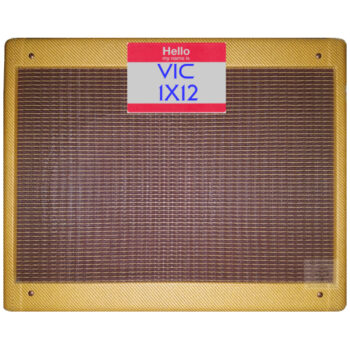 Front view of Dr Bonkers Guitar Cab-Oddities™ Volume 23: VIC 1X12 Guitar Cab IR (impulse response) pack based upon Victoria Amps® 5112™ 1X12 Guitar Combo, this cabinet is voiced with a Weber ® Classic Alnico 12A125-A™ 12 inch 8 ohm 30w speaker. Available in Fractal Audio and WAV file formats.