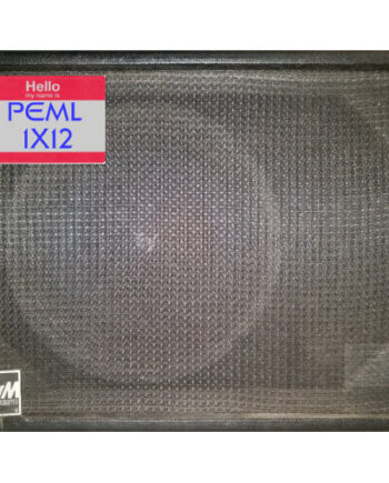 Front Cab detail view of 1X12 PEML Guitar Cab IR (impulse response) pack based upon 1980s Pearce Amplifiers® 1X12 Bass or Guitar Extension Cab with an original Electro-Voice ® EVM-12L Series II™ 12 inch 8 ohm 200w guitar speaker impulse response (IR) files. Impulse response (IR) cab files available in Fractal Audio file and various WAV file formats.